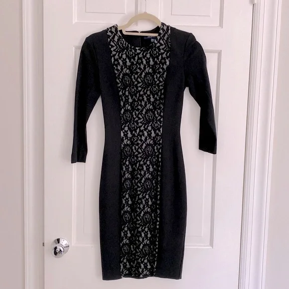 lace panel bodycon dress 3938 main image 0